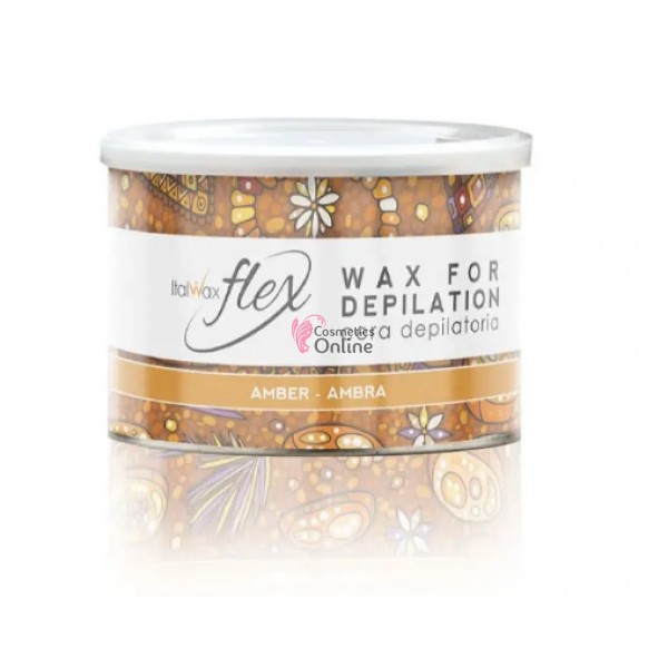 Ceara la cutie Italwax FLEX cu CHIHLIMBAR (AMBER), de unica folosinta, 400 ml